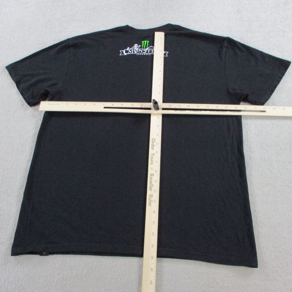 Monster Energy T Shirt Adult Large Black Muerte Sugar Skull Graphic Print Crew - Picture 6 of 9